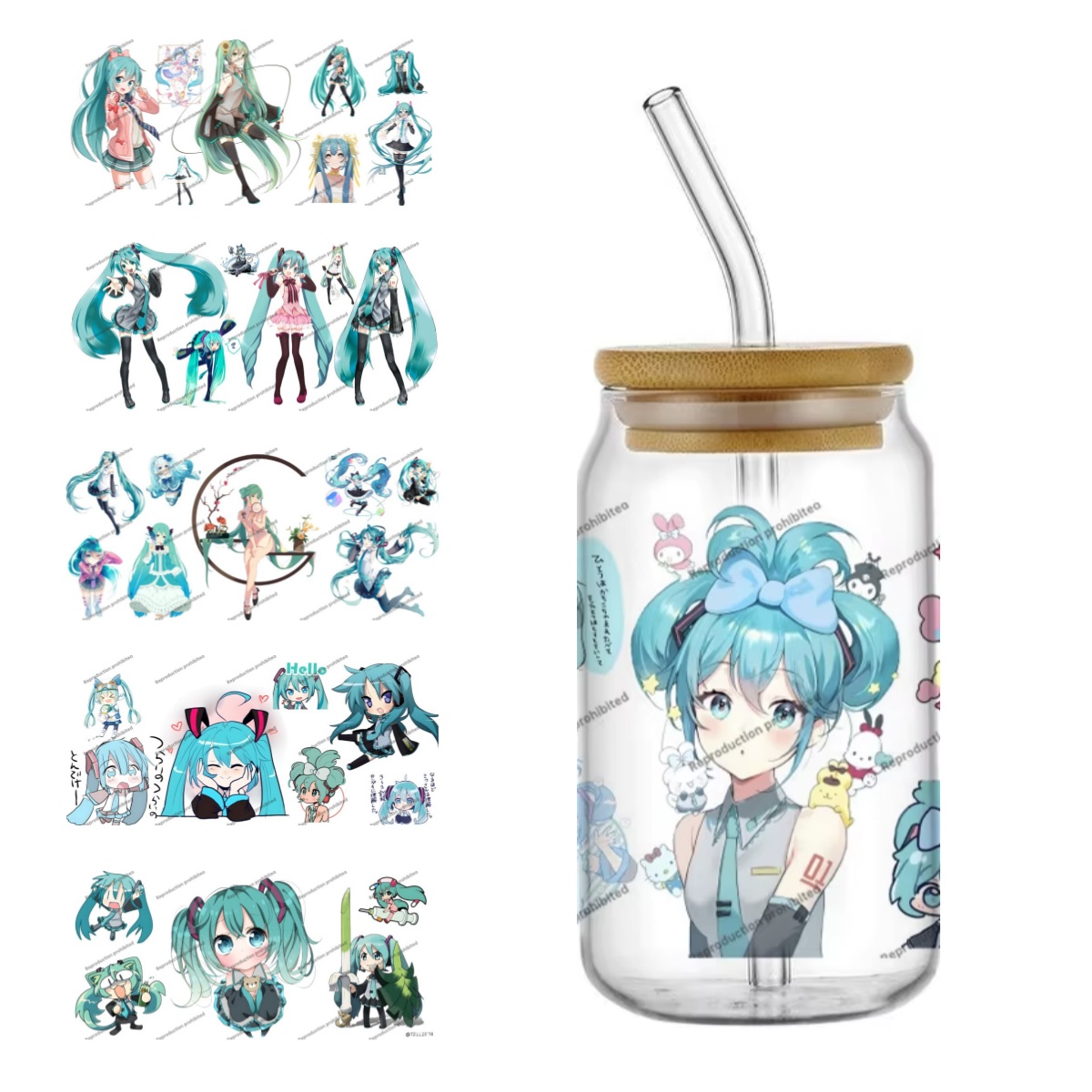 Car Accessories Outside - Adesivos de Transferência UV DTF Hatsune
