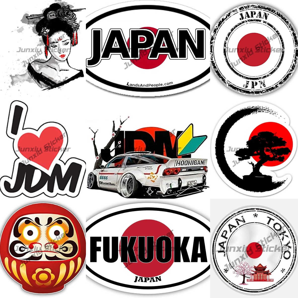 Car Accessories In Tokyo - Japão cultura selo adesivo redondo japonês
