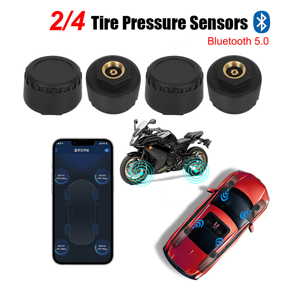 Tire Pressure Monitor - Sensores bluetooth 5.0 para motocicleta tpms