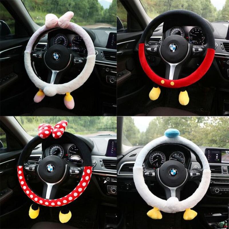 Car Accessories For Winter - Capa de Volante de Pelúcia Disney