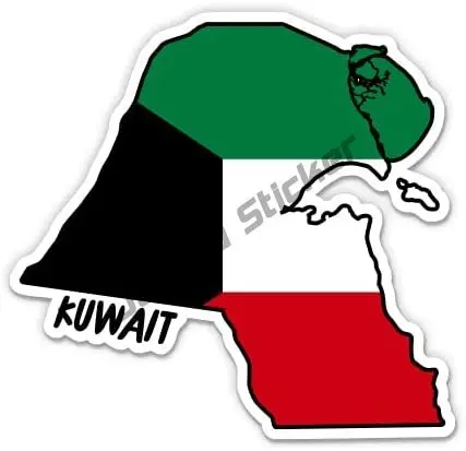 Kuwait mapa com bandeira adesi - Car Accessories Kuwait avaliação e preço
