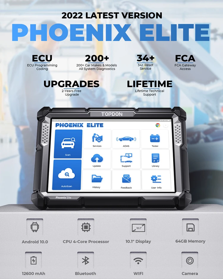 Topdon phoenix elite carro ecu - Obd2 Scanner avaliação e preço